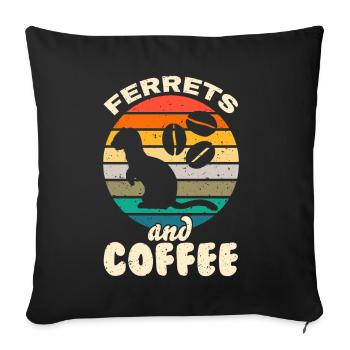 Ferret - Sofa pillowcase 17,3'' x 17,3'' (45 x 45 cm) - black - Front