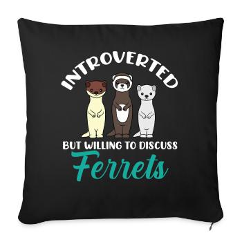 Ferret - Sofa pillowcase 17,3'' x 17,3'' (45 x 45 cm) - black - Front