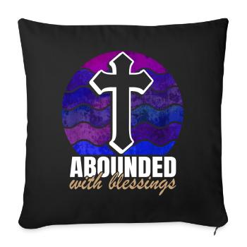 Inspirational Pleasant Blessings Saying - Sofa pillowcase 17,3'' x 17,3'' (45 x 45 cm) - black - Front