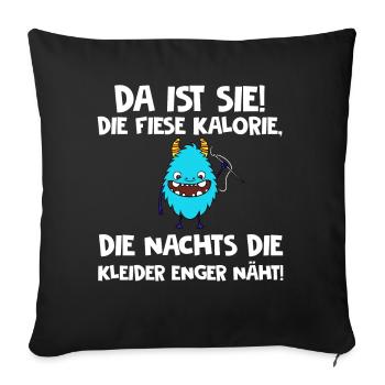 Lustiges Abnehmen Fit Werden Design - Sofakissenbezug 45 x 45 cm - Schwarz - Vorne