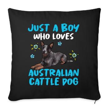 Bouvier australien - Housse de coussin décorative 45 x 45 cm - noir - Devant