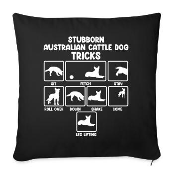 Bouvier australien - Housse de coussin décorative 45 x 45 cm - noir - Devant