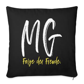 Mani Gen - Folge der Freude - Sofakissenbezug 45 x 45 cm - Schwarz - Vorne