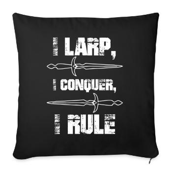 Funny LARP Live Action Role Playing Cosplay - Sofa pillowcase 17,3'' x 17,3'' (45 x 45 cm) - black - Front