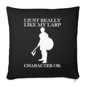 Funny LARP Live Action Role Playing Cosplay - Sofa pillowcase 17,3'' x 17,3'' (45 x 45 cm) - black - Front