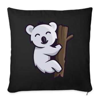 Joyeux koala ours koala - Housse de coussin décorative 45 x 45 cm - noir - Devant