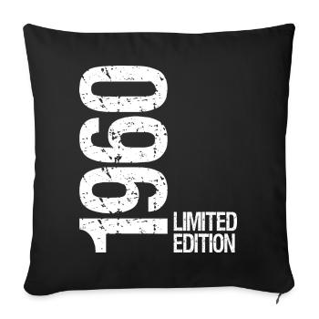 Édition limitée de 1960 - Housse de coussin décorative 45 x 45 cm - noir - Devant