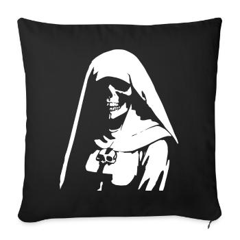 Fearless and Mysterious Supernatural Nun T-Shirts - Sofa pillowcase 17,3'' x 17,3'' (45 x 45 cm) - black - Front