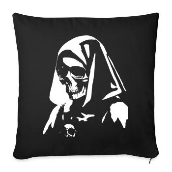 Enigmatic Charm Abounds in Unholy Nun, Satanic, a - Sofa pillowcase 17,3'' x 17,3'' (45 x 45 cm) - black - Front