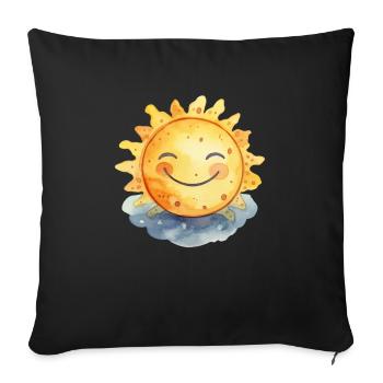 sunshine - Sofa pillowcase 17,3'' x 17,3'' (45 x 45 cm) - black - Front