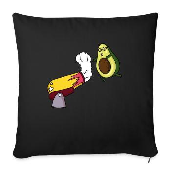 Avocado Circus Cannon - Sofa pillowcase 17,3'' x 17,3'' (45 x 45 cm) - black - Front