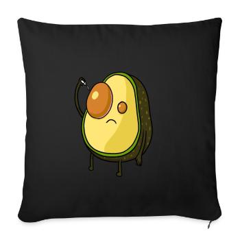 Avocado Eye Drops - Sofa pillowcase 17,3'' x 17,3'' (45 x 45 cm) - black - Front