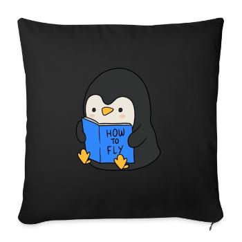 Comment voler - Housse de coussin décorative 45 x 45 cm - noir - Devant