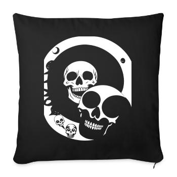 Horror Skull Skull Art Skull Gothic Heavy Metal - Sofa pillowcase 17,3'' x 17,3'' (45 x 45 cm) - black - Front