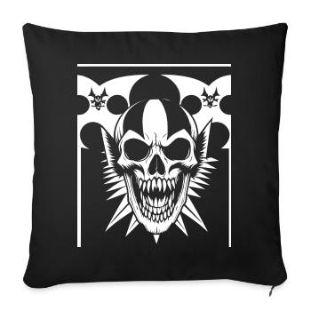 Horreur Crâne Crâne Art Crâne Gothique Heavy Metal - Housse de coussin décorative 45 x 45 cm - noir - Devant