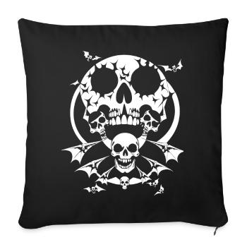 Horror Skull Skull Art Skull Gothic Heavy Metal - Sofa pillowcase 17,3'' x 17,3'' (45 x 45 cm) - black - Front