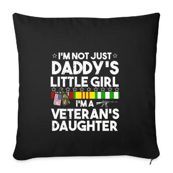 Vétéran du Vietnam - Housse de coussin décorative 45 x 45 cm - noir - Devant