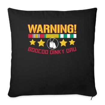 Vétéran du Vietnam - Housse de coussin décorative 45 x 45 cm - noir - Devant