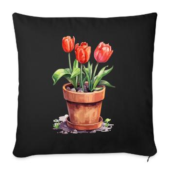 Greenhouse Garden Plants Gardener Retirement - Sofa pillowcase 17,3'' x 17,3'' (45 x 45 cm) - black - Front