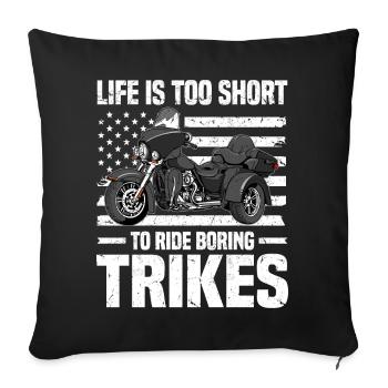 Trike - Sofakissenbezug 45 x 45 cm - Schwarz - Vorne