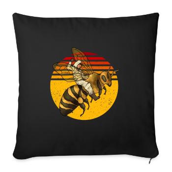 Beekeeper Bees Gift - Sofa pillowcase 17,3'' x 17,3'' (45 x 45 cm) - black - Front