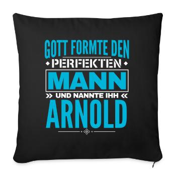 Arnold Name Design - Sofakissenbezug 45 x 45 cm - Schwarz - Vorne