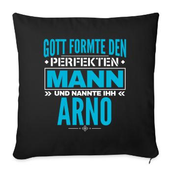 Arno Name Design - Sofakissenbezug 45 x 45 cm - Schwarz - Vorne
