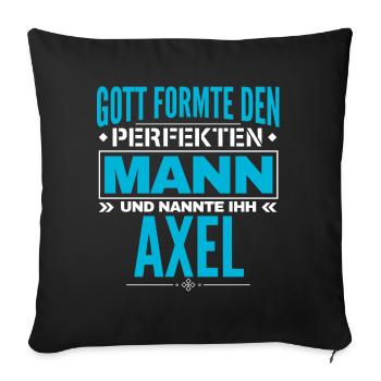 Axel Name Design - Sofakissenbezug 45 x 45 cm - Schwarz - Vorne