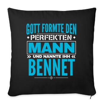 Bennet Name Design - Sofakissenbezug 45 x 45 cm - Schwarz - Vorne
