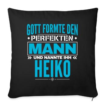Heiko Name Design - Sofakissenbezug 45 x 45 cm - Schwarz - Vorne