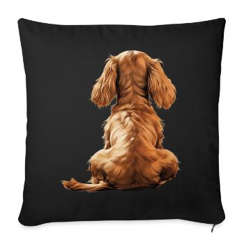 Cocker Spaniel - Sofakissenbezug 45 x 45 cm - Schwarz - Vorne