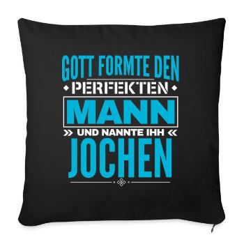 Jochen Name Design - Sofakissenbezug 45 x 45 cm - Schwarz - Vorne