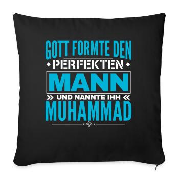 Muhammad Name Design - Sofakissenbezug 45 x 45 cm - Schwarz - Vorne