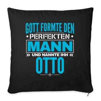 Otto Name Design - Sofakissenbezug 45 x 45 cm - Schwarz - Vorne