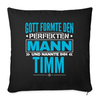 Timm Name Design - Sofakissenbezug 45 x 45 cm - Schwarz - Vorne