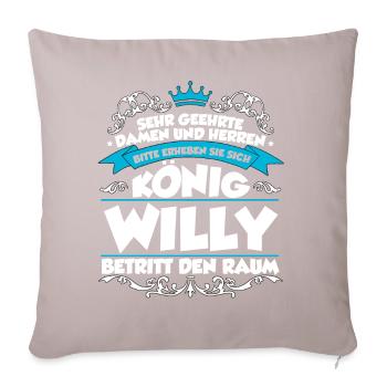 Willy Name Design - Sofakissenbezug 45 x 45 cm - helles Taupe - Vorne