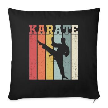 Karaté - Housse de coussin décorative 45 x 45 cm - noir - Devant