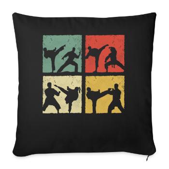Karaté - Housse de coussin décorative 45 x 45 cm - noir - Devant