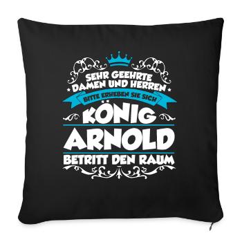Arnold Name Design - Sofakissenbezug 45 x 45 cm - Schwarz - Vorne
