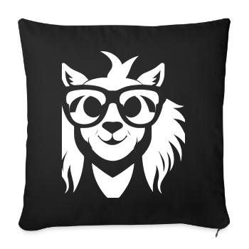 Funny Alpaca Wearing Sunglasses Cool Alpacas - Sofa pillowcase 17,3'' x 17,3'' (45 x 45 cm) - black - Front
