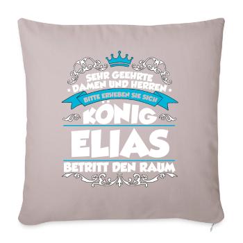 Elias Name Design - Sofakissenbezug 45 x 45 cm - helles Taupe - Vorne