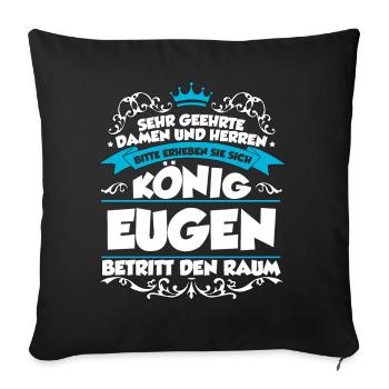 Eugen Name Design - Sofakissenbezug 45 x 45 cm - Schwarz - Vorne