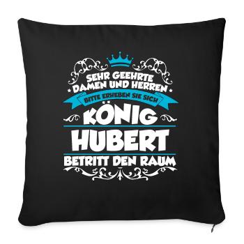 Hubert Name Design - Sofakissenbezug 45 x 45 cm - Schwarz - Vorne