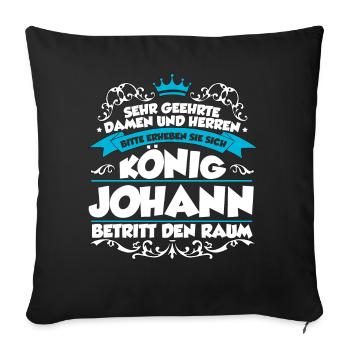 Johann Name Design - Sofakissenbezug 45 x 45 cm - Schwarz - Vorne
