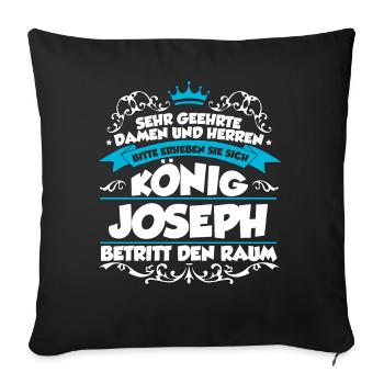 Joseph Name Design - Sofakissenbezug 45 x 45 cm - Schwarz - Vorne