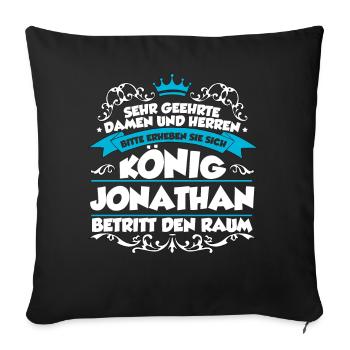 Jonathan Name Design - Sofakissenbezug 45 x 45 cm - Schwarz - Vorne