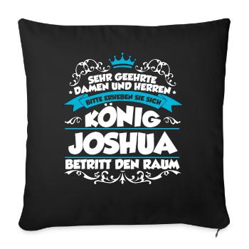 Joshua Name Design - Sofakissenbezug 45 x 45 cm - Schwarz - Vorne
