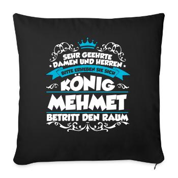 Mehmet Name Design - Sofakissenbezug 45 x 45 cm - Schwarz - Vorne