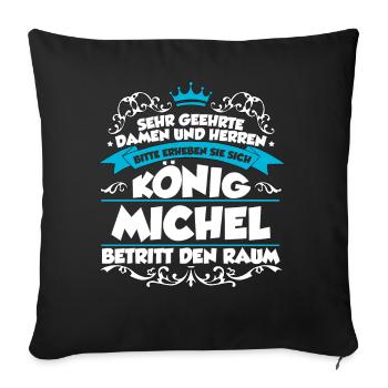 Michel Name Design - Sofakissenbezug 45 x 45 cm - Schwarz - Vorne