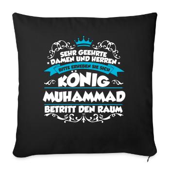 Muhammad Name Design - Sofakissenbezug 45 x 45 cm - Schwarz - Vorne